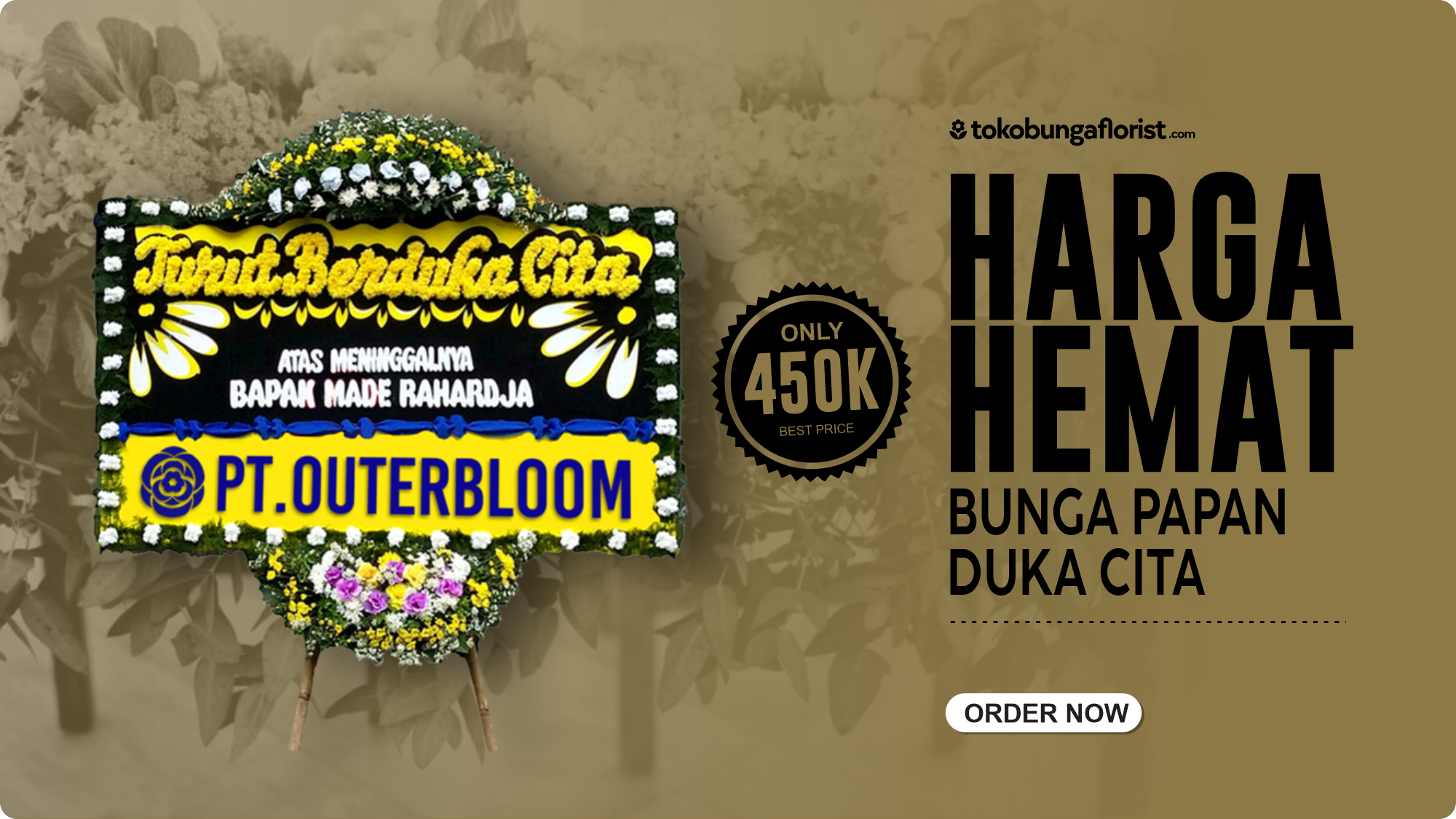 Banner Promo Bunga Papan duka cita