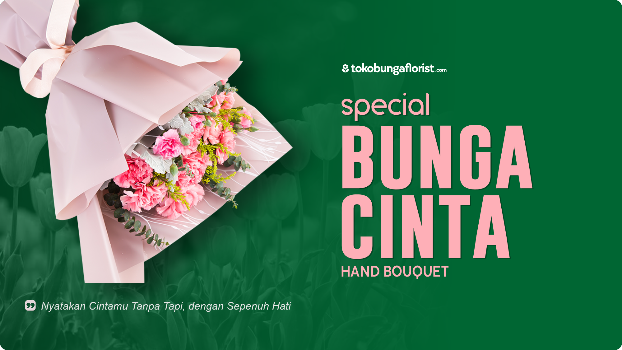 Banner Promo Hand Bouquet cinta